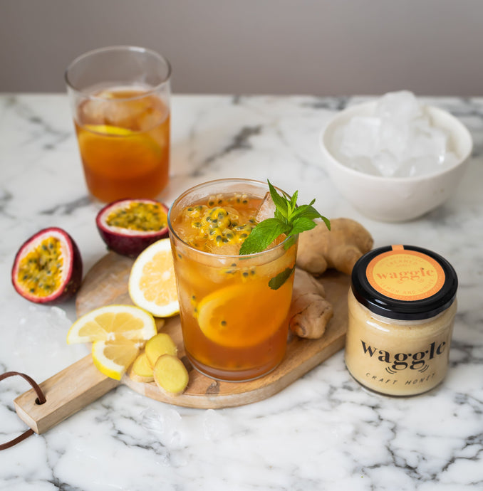 Rooibos iced tea with Honey, Lemon & Ginger