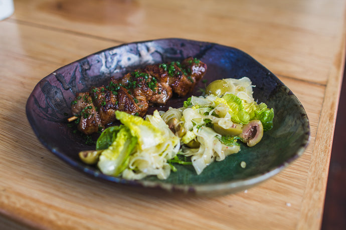 Waggle Marinated Pork Skewers
