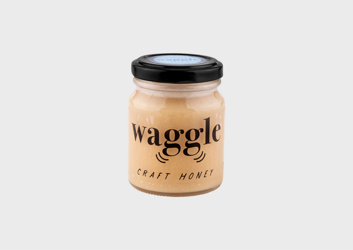 Jar of Waggle's Salted Creamed Craft Honey 170g