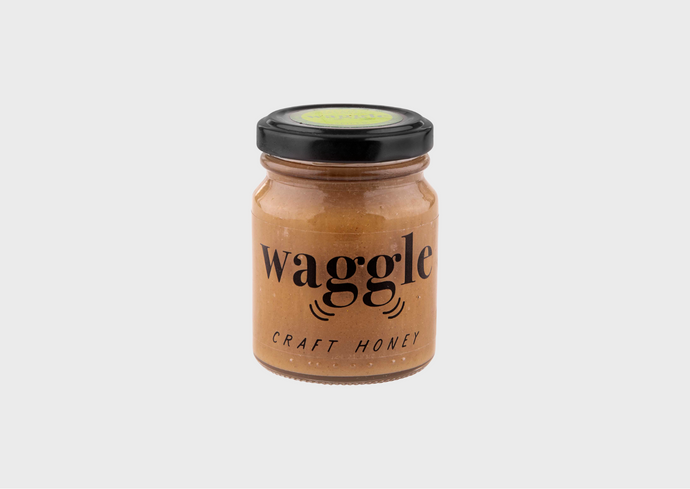 Jar of Waggle's Spiced Creamed Craft Honey 170g