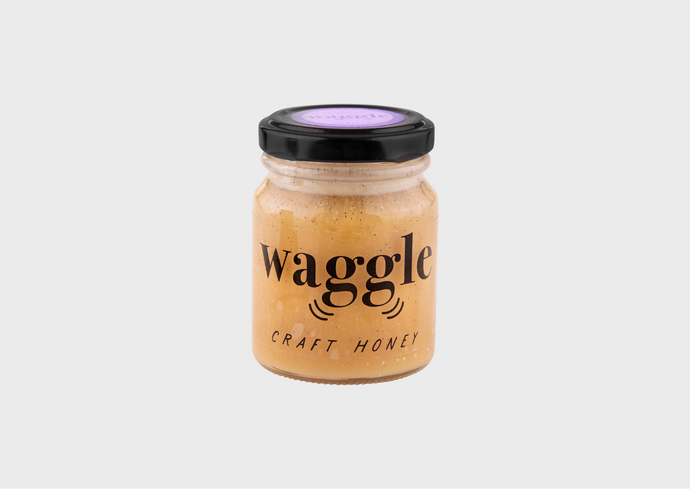 Jar of Waggle's Vanilla Creamed Craft Honey 170g